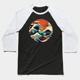 The Great Wave off Kanagawa, Hokusai Japanese Art Style Ocean Baseball T-Shirt